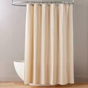Hearth & Hand with Magnolia Textured Windowpane Shower Curtain Beige*
